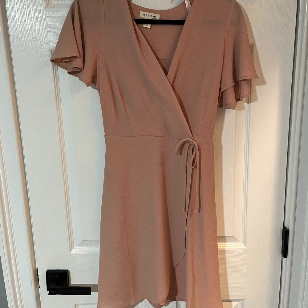 Rose pink dress with tie